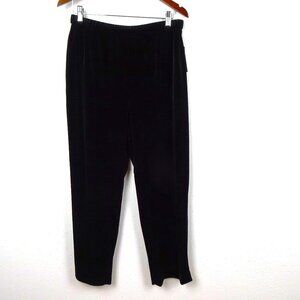 Alex Evenings Velvet Pants Women's Petite Size XLP Black Evening Cocktail